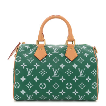 LOUIS VUITTON Calfskin Monogram Speedy P9 Bandouliere 25 Green