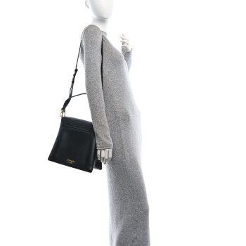 PRADA New Calfskin Medium Ingrid Top Handle Bag Black