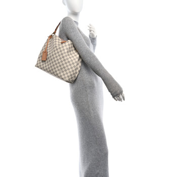 LOUIS VUITTON Damier Azur Graceful PM Rose Ballerine