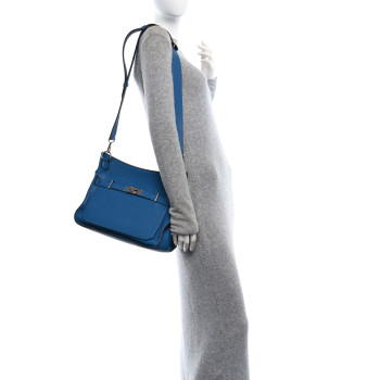 HERMES Taurillon Clemence Jypsiere 34 Mykonos