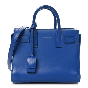 SAINT LAURENT Calfskin Nano Sac De Jour Royal Blue