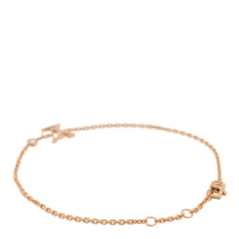 LOUIS VUITTON 18K Pink Gold Diamond Idylle Blossom LV Bracelet