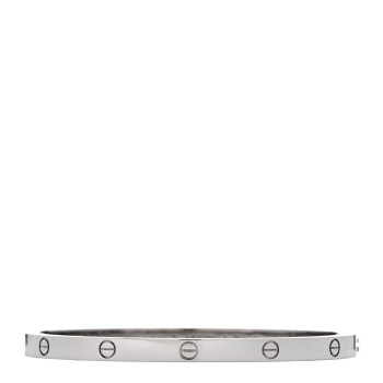 CARTIER 18K White Gold Small LOVE Bracelet 15