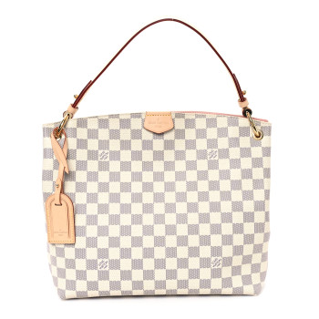 LOUIS VUITTON Damier Azur Graceful PM Rose Ballerine