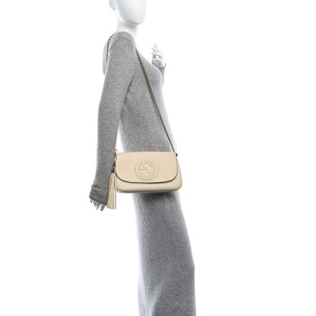 GUCCI Cellarius Calfskin Medium Soho Flap Crossbody Ivoire