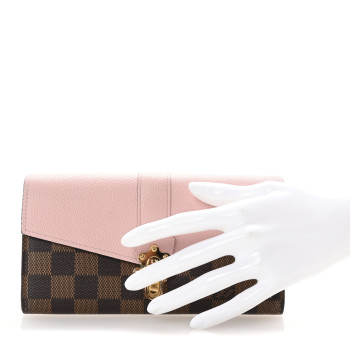 LOUIS VUITTON Damier Ebene Clapton Wallet Magnolia