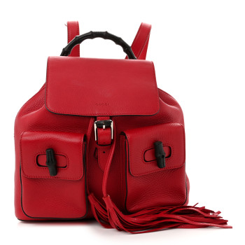GUCCI Cellarius Calfskin Medium Bamboo Backpack Petunia