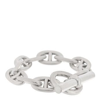 HERMES Sterling Silver TGM Chaine d'Ancre Bracelet