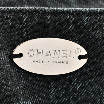 CHANEL Denim Quilted Denimpression XXL Flap Blue Black