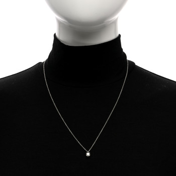 TIFFANY Platinum Diamond .51ct Solitaire Pendant Necklace
