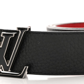 LOUIS VUITTON リボンベルト 赤黒 ベルト・LV イニシャル 30MM リバーシブル モノグラム｜ルイ