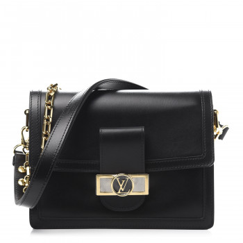 LOUIS VUITTON Smooth Calfskin Dauphine MM Black