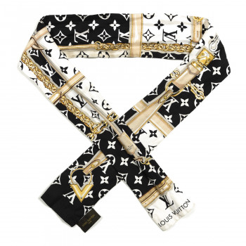 LOUIS VUITTON Silk Monogram Confidential Bandeau Black