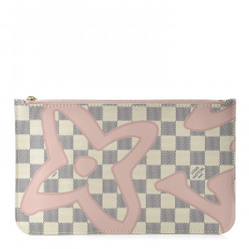 LOUIS VUITTON Damier Azur Tahitienne Neverfull MM GM Pochette