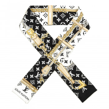 LOUIS VUITTON Silk Monogram Confidential Bandeau Black