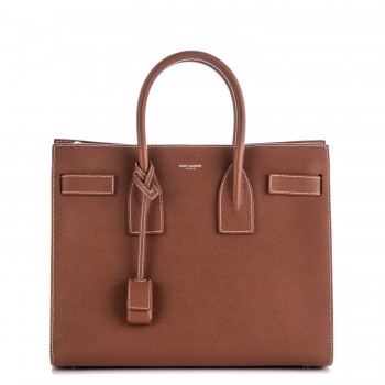 Yves Saint Laurent, Bags, Saint Laurent Sac De Jour Large Rare Size Brun  Cognac Cognac Brown Calfskin