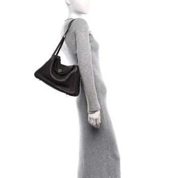 HERMES Taurillon Clemence Lindy 30 Chocolate
