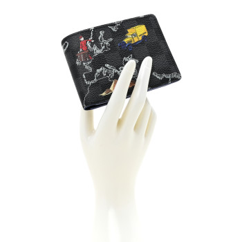 LOUIS VUITTON Damier Graphite World Map Slender Wallet