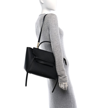 CELINE Grained Calfskin Mini Belt Bag Black