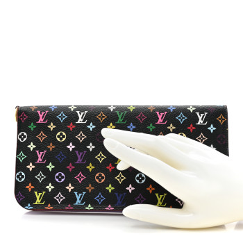 LOUIS VUITTON Monogram Multicolor Insolite Wallet Black Violet