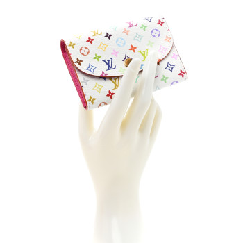 LOUIS VUITTON LV X TM Monogram Multicolor Rosalie Coin Purse White Kawaii Pink