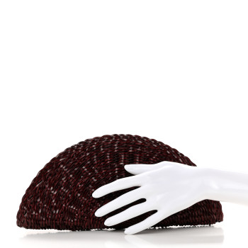 THE ROW Handwoven Calfskin Sunset Clutch Burgundy