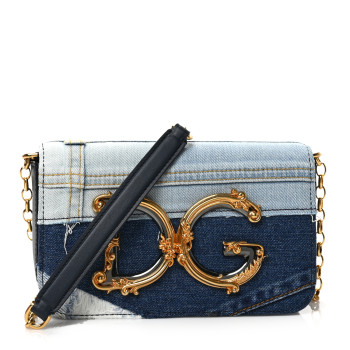 DOLCE GABBANA DOLCE &amp; GABBANA Denim DG Girls Shoulder Bag Blue