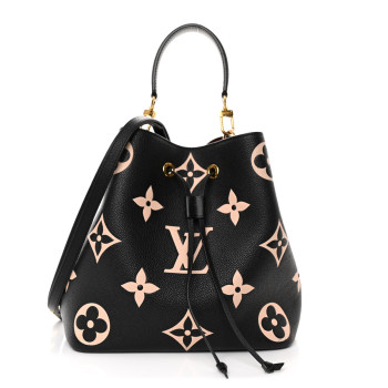 LOUIS VUITTON Empreinte Monogram Giant Neonoe MM Black Beige