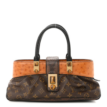 LOUIS VUITTON Monogram Ostrich Macha Waltz