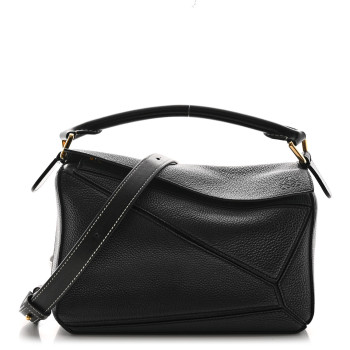 LOEWE Calfskin Small Puzzle Bag Midnight Blue Black
