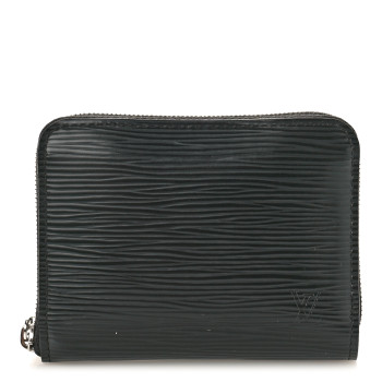 LOUIS VUITTON Epi Zippy Coin Purse Black