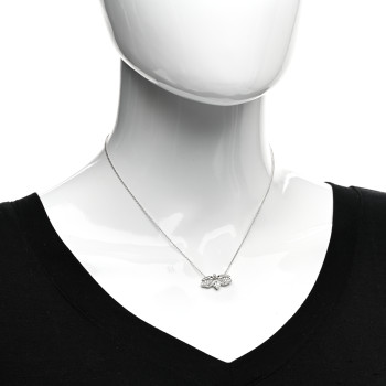 TIFFANY Platinum Diamond Paper Flowers Firefly Pendant Necklace