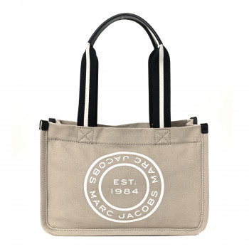 MARC JACOBS Canvas Signet Tote Bag Beige