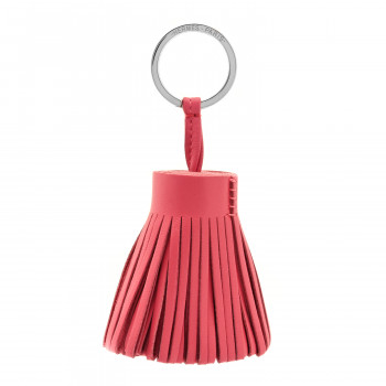 HERMES Lambskin Carmen Tassel Key Holder Rose Azalee