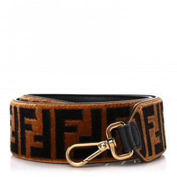 FENDI Velvet Tapestry FF Strap You Tobacco
