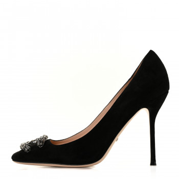 GUCCI Suede Dionysus Pumps 41 Black