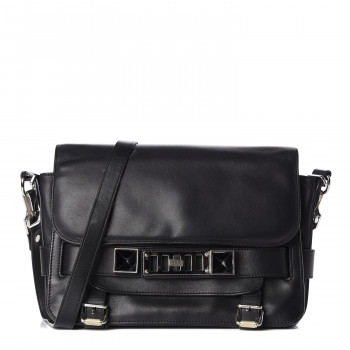 PROENZA SCHOULER Smooth Calfskin PS11 Classic Shoulder Bag Black