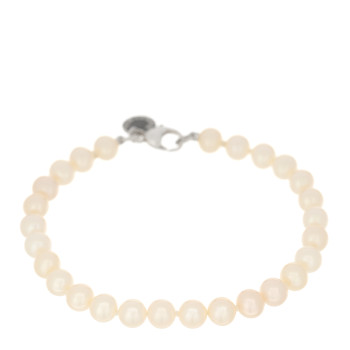 TIFFANY Sterling Silver Cultured Pearl Ziegfeld Bracelet