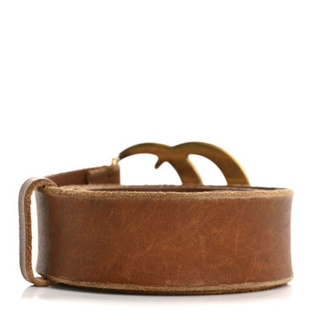 GUCCI Faded Calfskin Double G 40mm Belt 95 38 Cuir