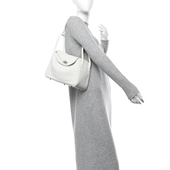 HERMES Taurillon Clemence Lindy 26 White