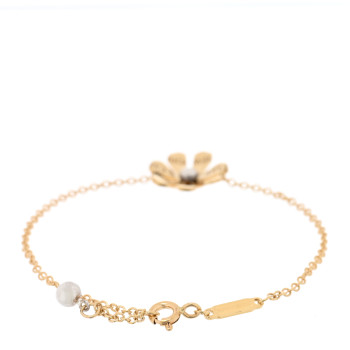 TIFFANY 18K Yellow Gold Sterling Silver Return to Tiffany Love Bugs Daisy Bracelet