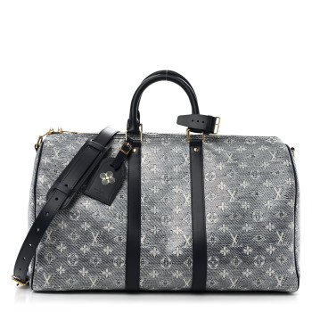 LOUIS VUITTON Monoglam Keepall 45 Blue
