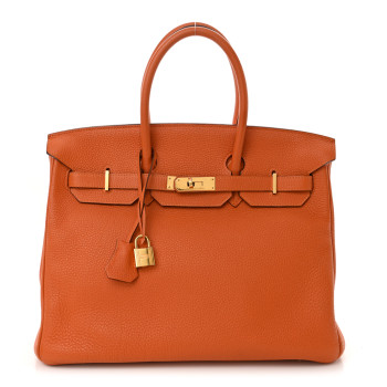 HERMES Togo Birkin 35 Orange