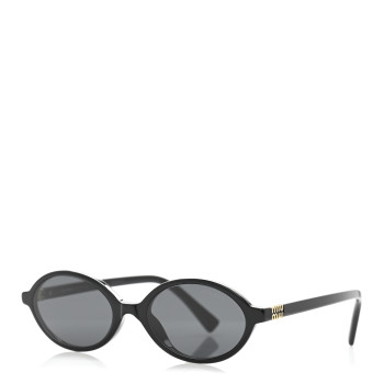 MIU MIU Acetate Oval Regard Sunglasses SMU04Z Slate Gray