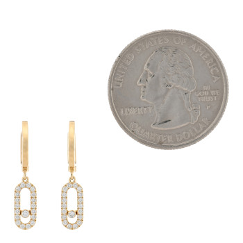 MESSIKA 18K Yellow Gold Diamond Move Uno Hoop Earrings