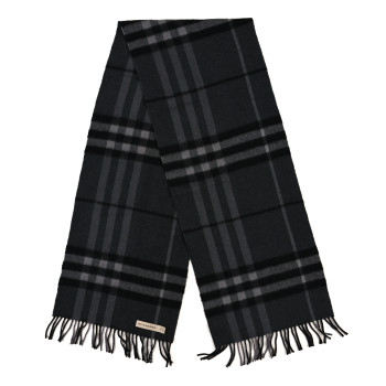 BURBERRY Cashmere Giant Check Scarf Grey
