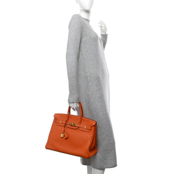 HERMES Togo Birkin 35 Orange