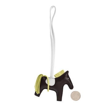 HERMES Milo Lambskin Grigri Rodeo Horse Bag Charm PM Rouge Sellier Jaune Bourgeon Bleu Brume
