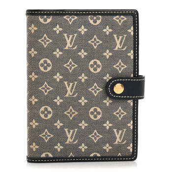 LOUIS VUITTON Mini Monogram Small Ring Agenda Cover Blue