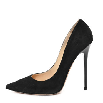 JIMMY CHOO Suede Anouk 120 Pumps 37 Black